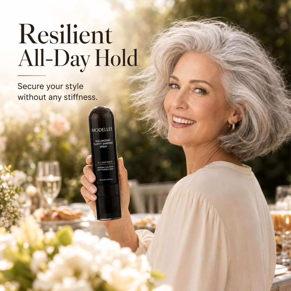 Fluffy Hair Shaping Spray Long Lasting Volumizing Mist with Peach Fragrance