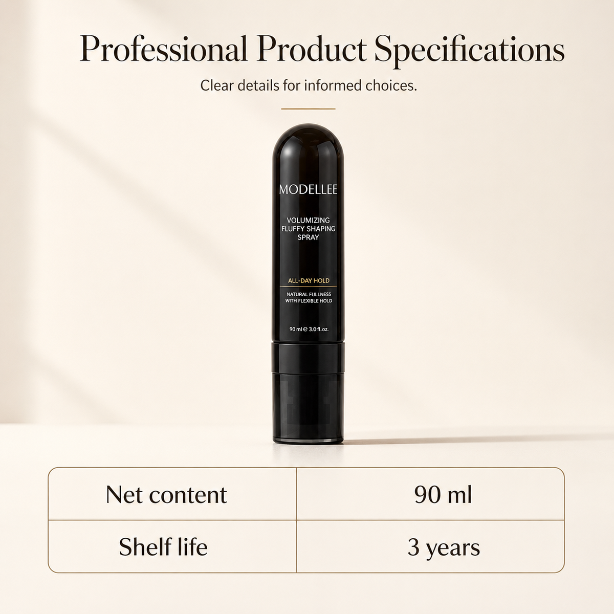 Fluffy Hair Shaping Spray Long Lasting Volumizing Mist with Peach Fragrance
