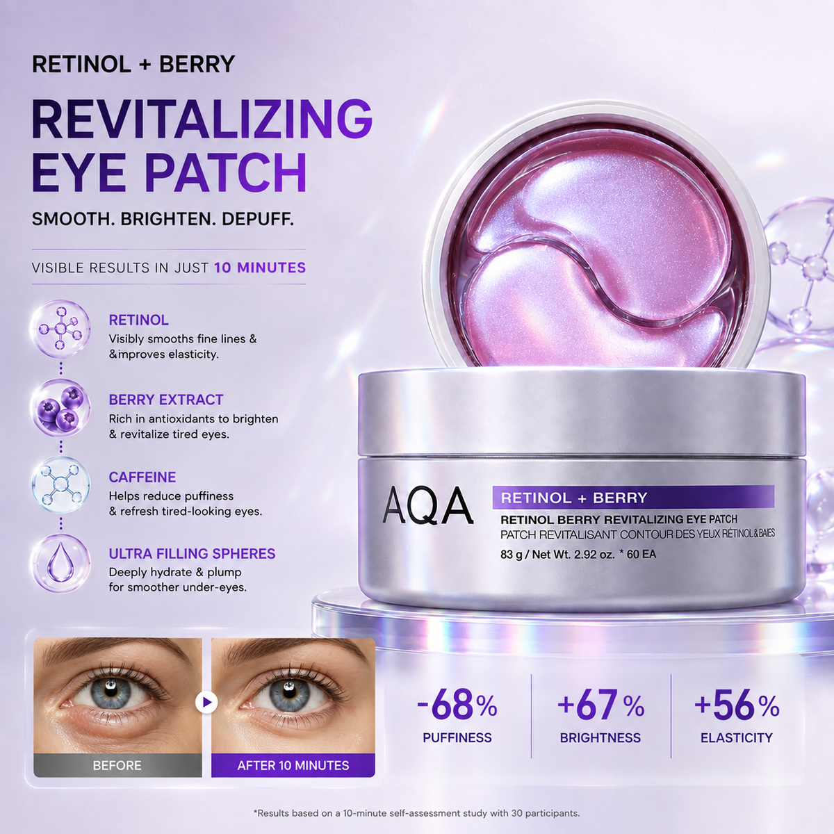 AQA Retinol Berry 10-Minute Revitalizing Eye Patch