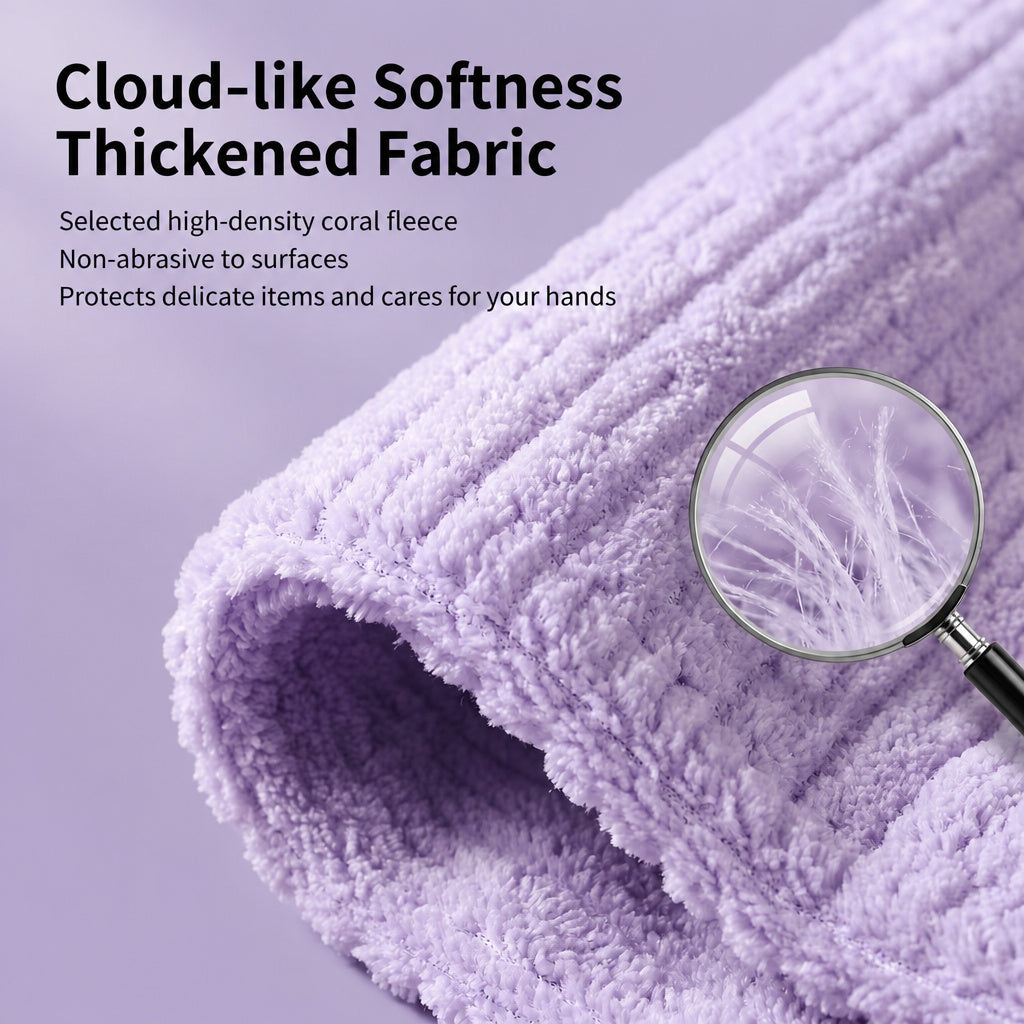 20 PCS Tearable Antibacterial Cleaning Cloths, 10A-Grade Reusable Wet/Dry Lint-Free Rags