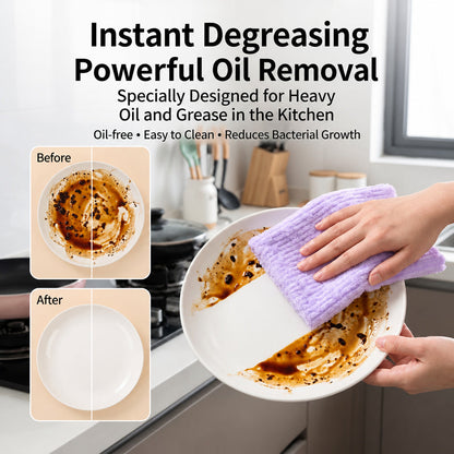 20 PCS Tearable Antibacterial Cleaning Cloths, 10A-Grade Reusable Wet/Dry Lint-Free Rags